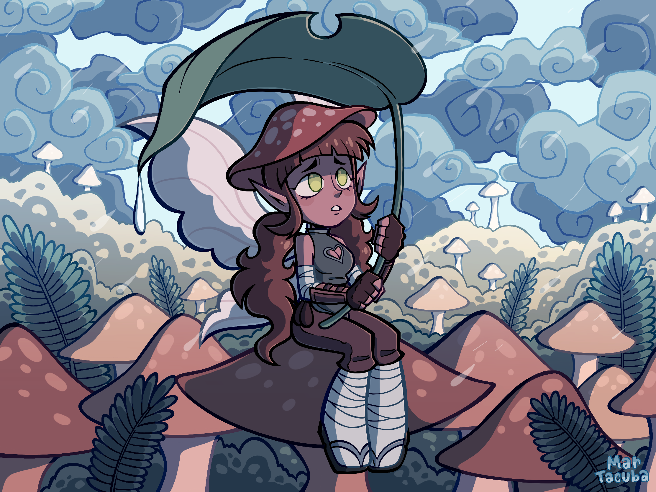 'Nemophila Rain'..OC Name: Umeko.